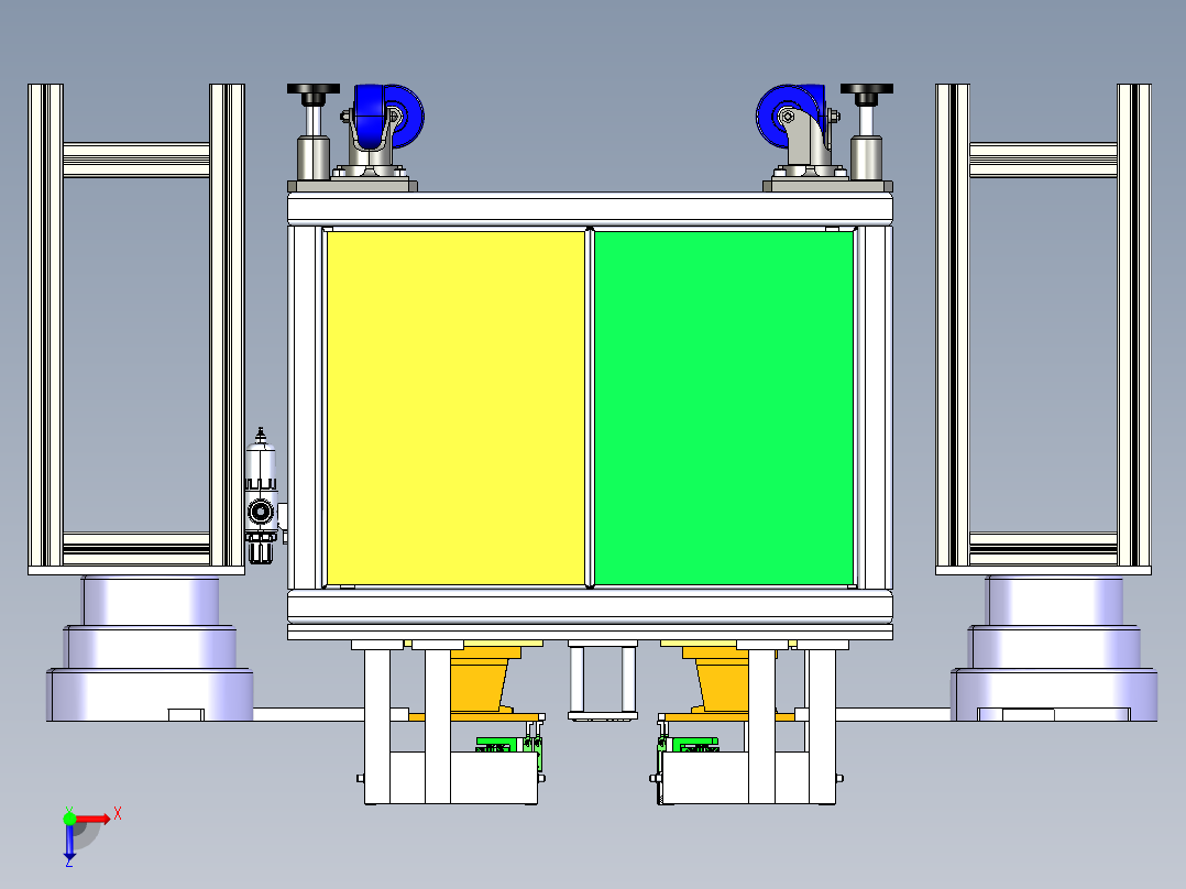 自动供料系统俯视图