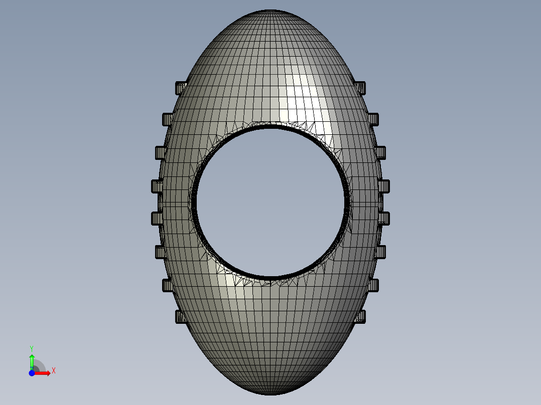 橄榄球3D模型前视图