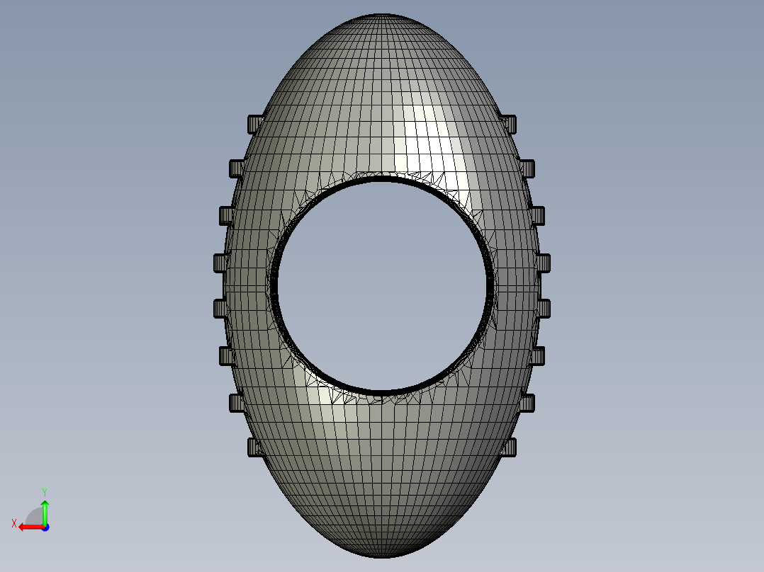 橄榄球3D模型后视图