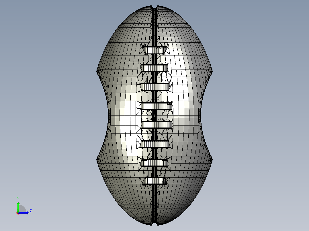 橄榄球3D模型左视图