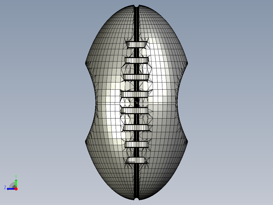 橄榄球3D模型右视图