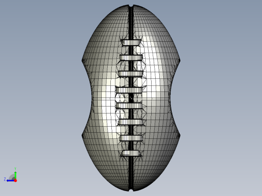 橄榄球3D模型右视缩略图