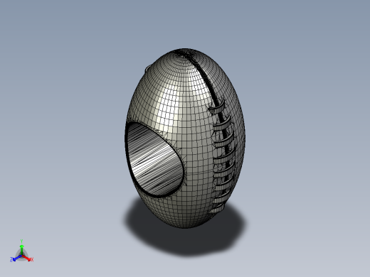 橄榄球3D模型正等轴测缩略图