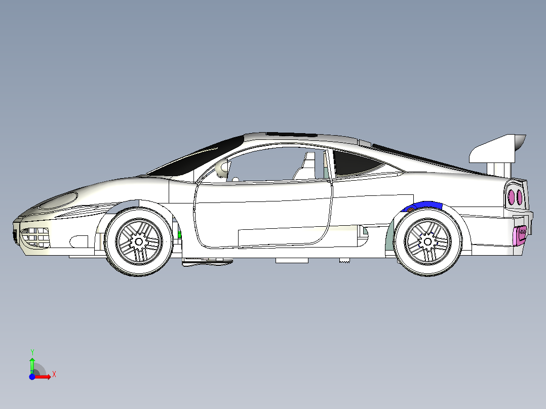 超级跑车前视图