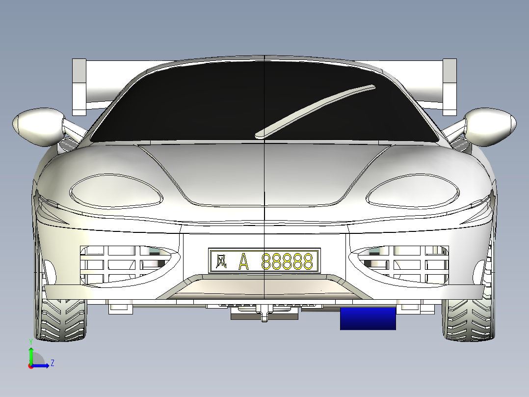 超级跑车左视图