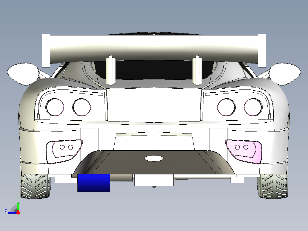 超级跑车右视图