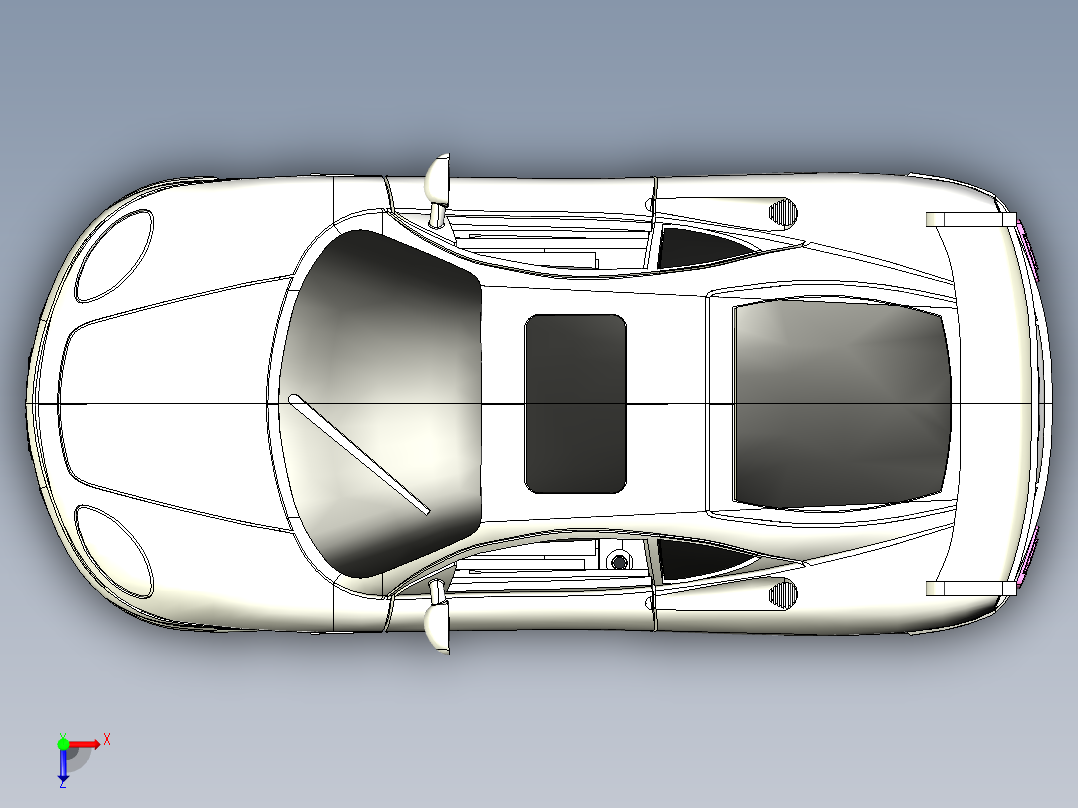 超级跑车俯视图