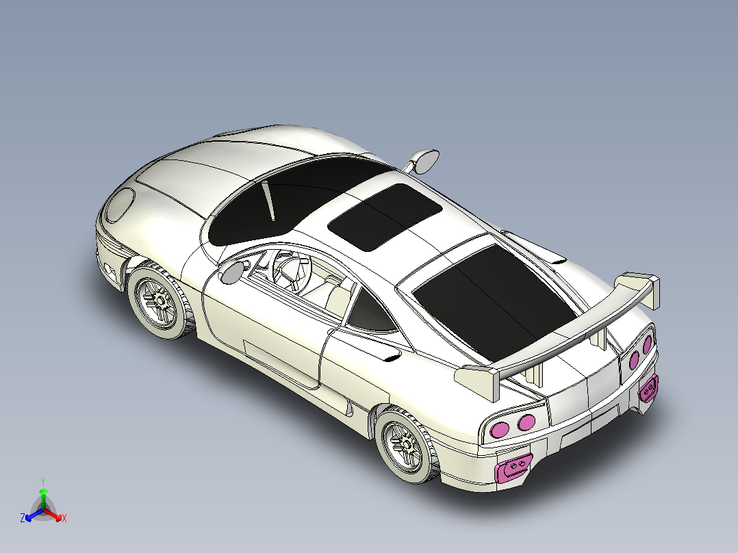 超级跑车正等轴测图