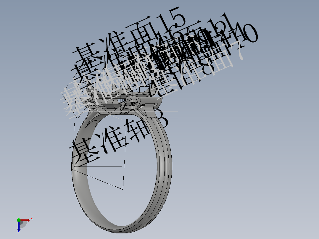 钻戒（钻石戒指）俯视图