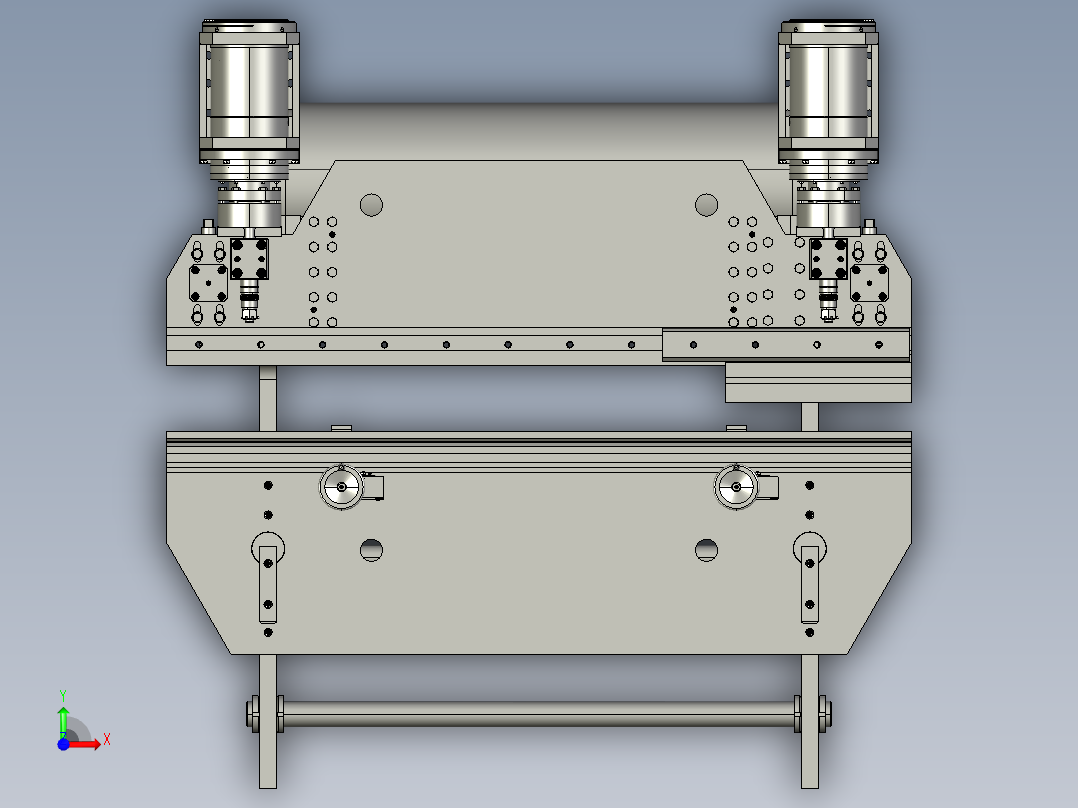 B5_液压折弯机模型前视图