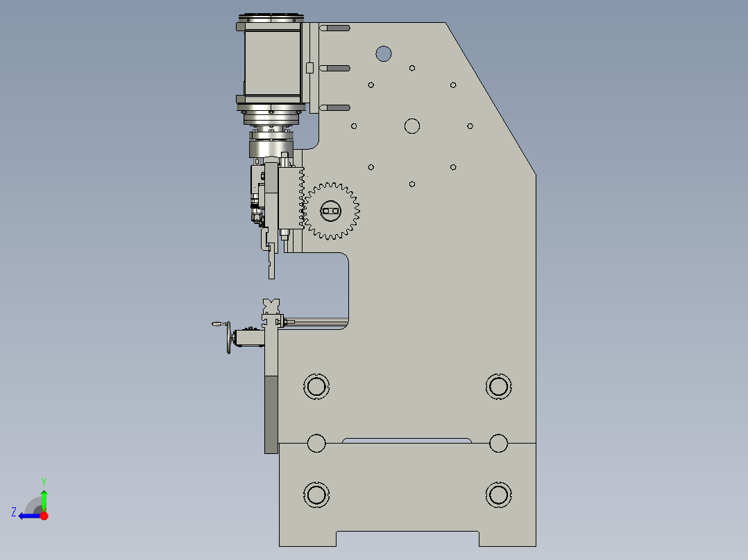 B5_液压折弯机模型右视图