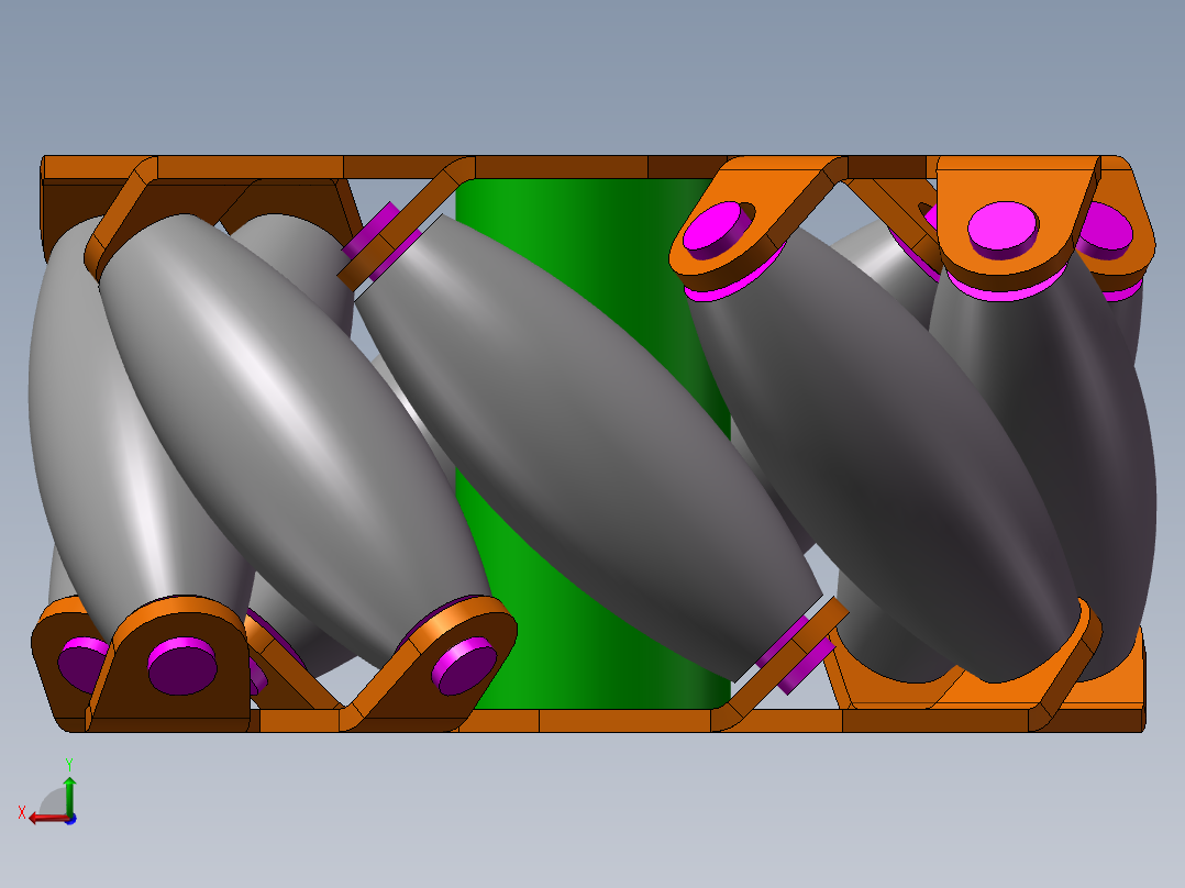 麦克纳姆轮后视图