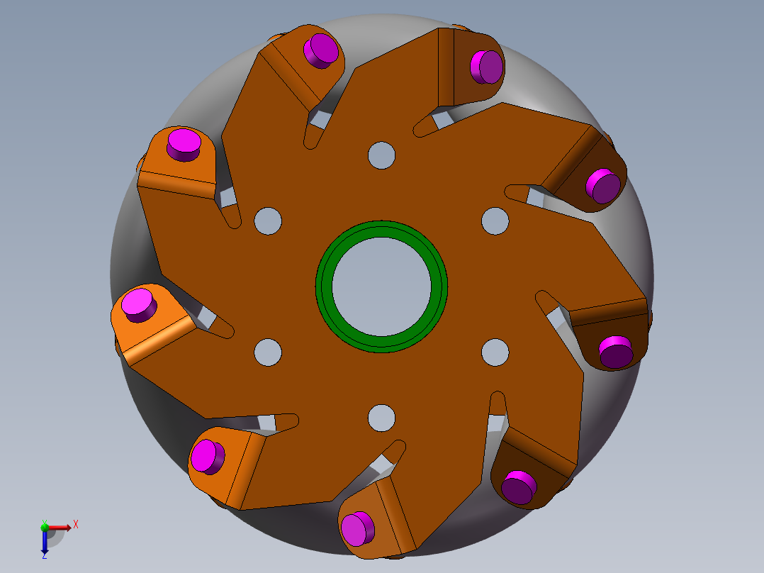 麦克纳姆轮俯视图