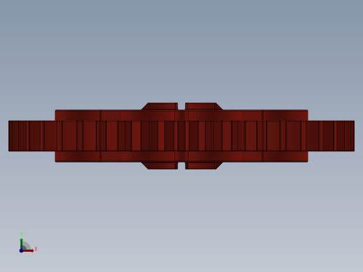 3649 Bright Red Technic Gear 40 Tooth.SLDPRT前视缩略图