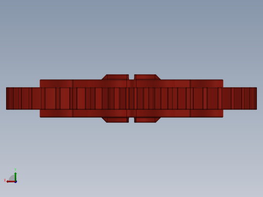 3649 Bright Red Technic Gear 40 Tooth.SLDPRT后视缩略图