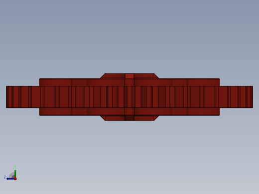 3649 Bright Red Technic Gear 40 Tooth.SLDPRT右视缩略图