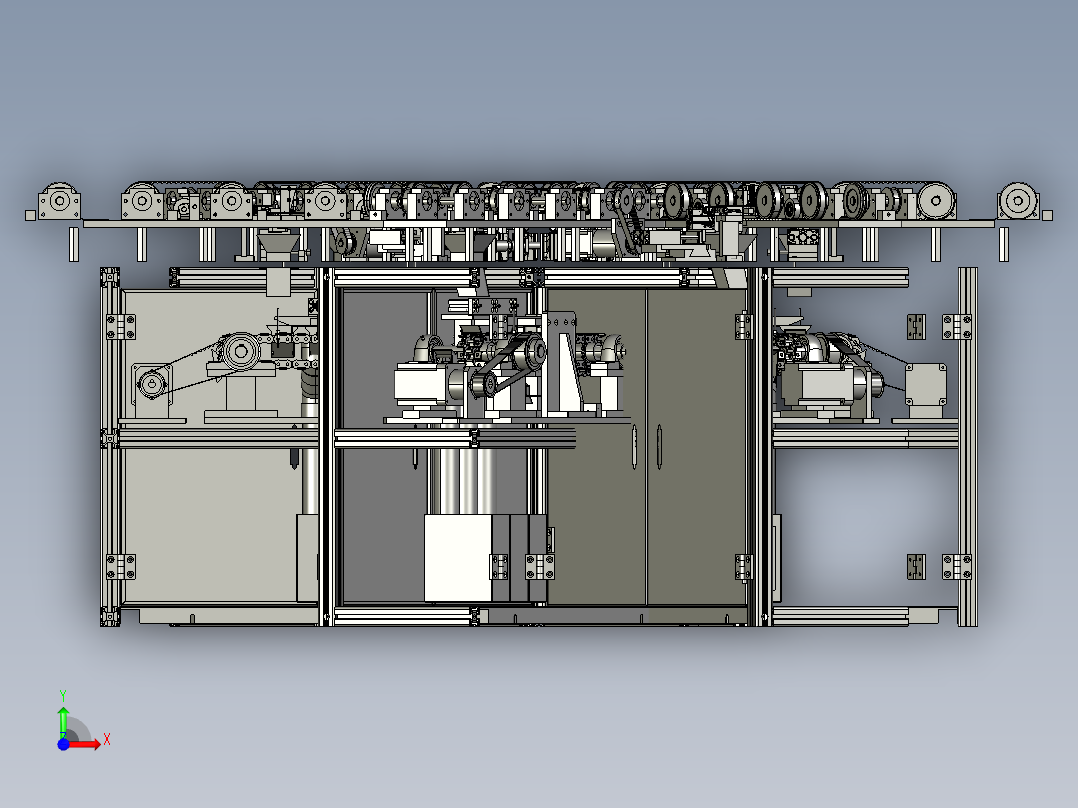 密封条自动锯切设备前视图