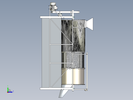 核桃去青皮机构设计【去皮机含运动仿真】【三维SW】【含4张CAD图纸+说明书】左视缩略图