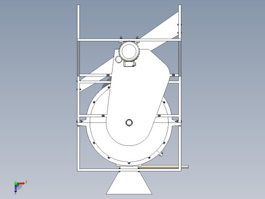 核桃去青皮机构设计【去皮机含运动仿真】【三维SW】【含4张CAD图纸+说明书】俯视缩略图