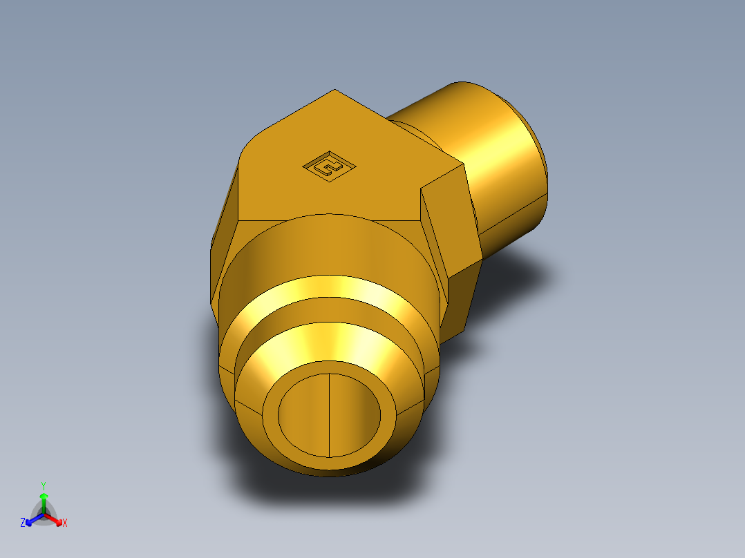 扩口式工业通用硬管接头45Deg Elbow 159F-10-6主视图
