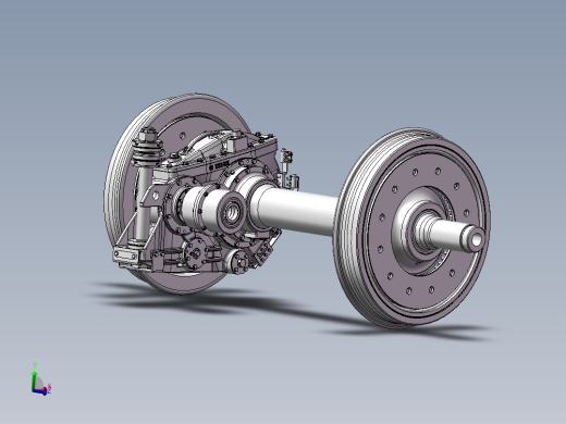 动车轮对模型三维建模