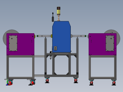 片材清洁机整理（sw18可编辑+工程图+bom）前视缩略图