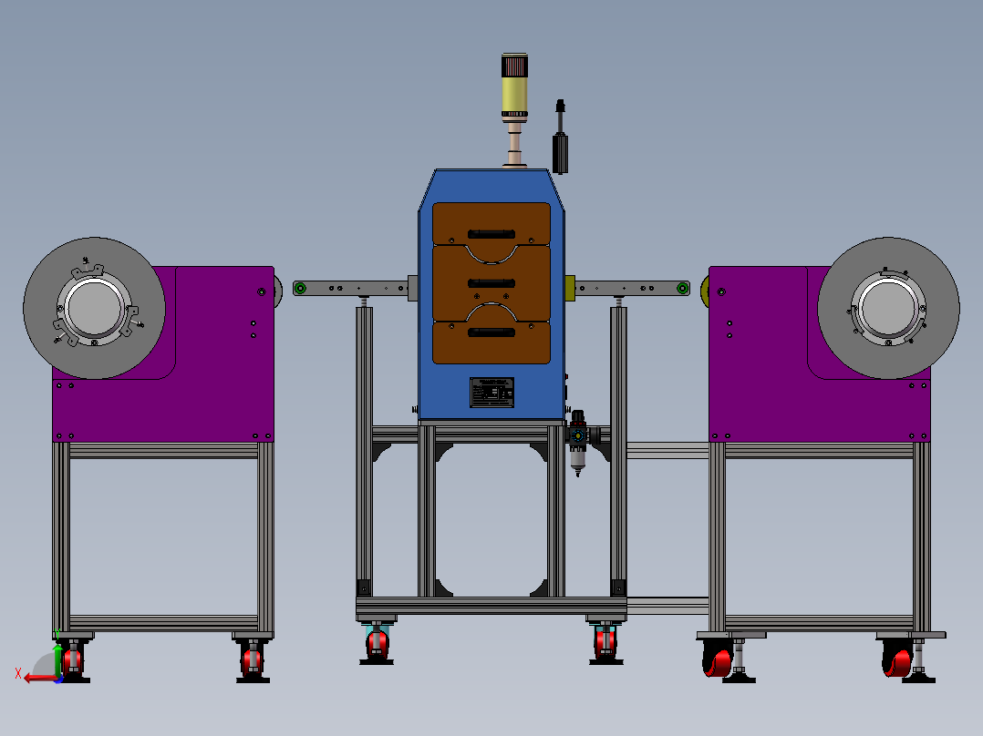 片材清洁机整理（sw18可编辑+工程图+bom）后视图