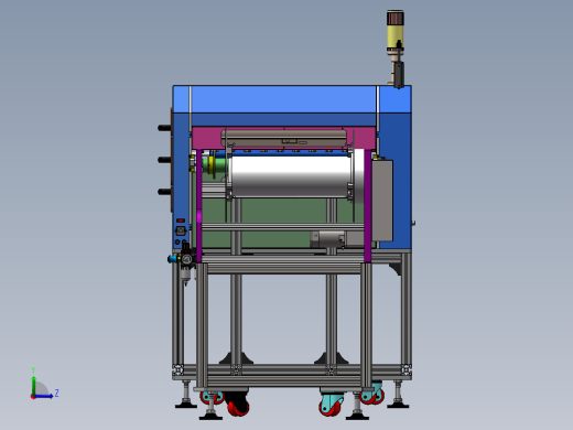 片材清洁机整理（sw18可编辑+工程图+bom）左视缩略图