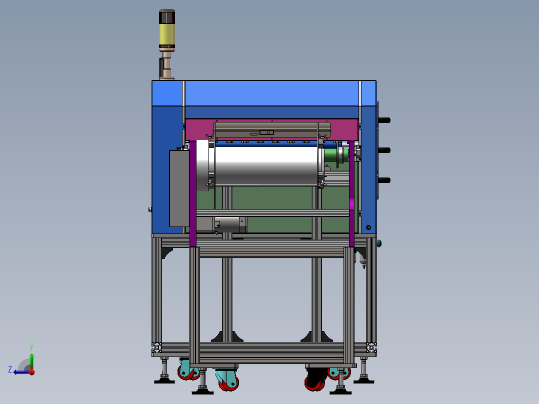 片材清洁机整理（sw18可编辑+工程图+bom）右视图