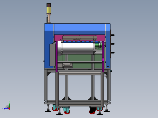 片材清洁机整理（sw18可编辑+工程图+bom）右视缩略图
