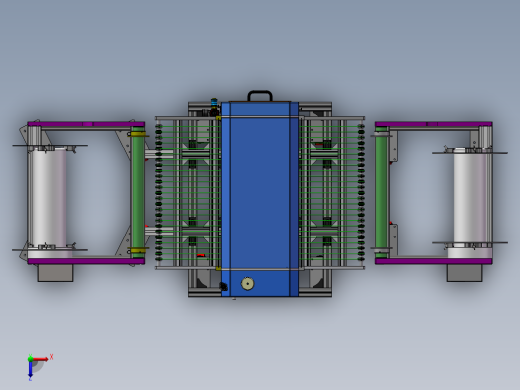 片材清洁机整理（sw18可编辑+工程图+bom）俯视缩略图