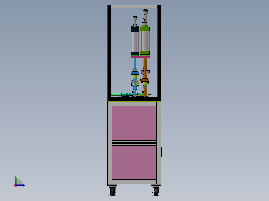 汽车油泵盖组装机sw18可编辑左视图