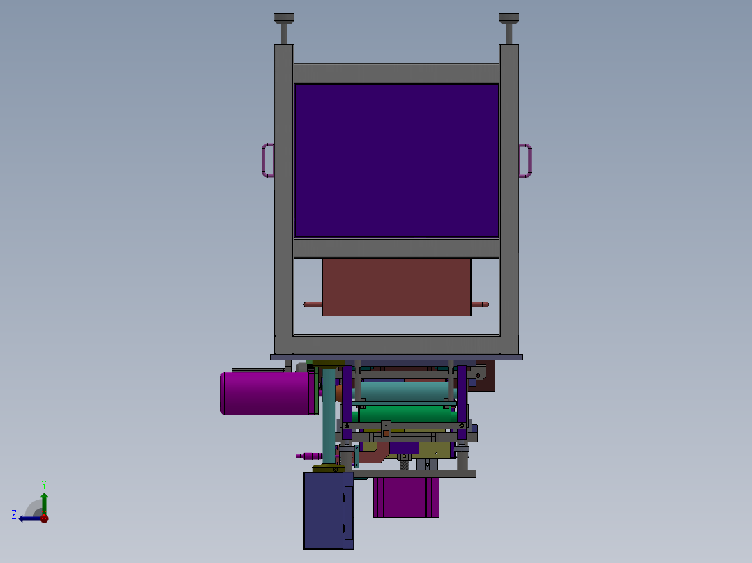 镍氢电池正极片裁片机sw12可编辑右视图