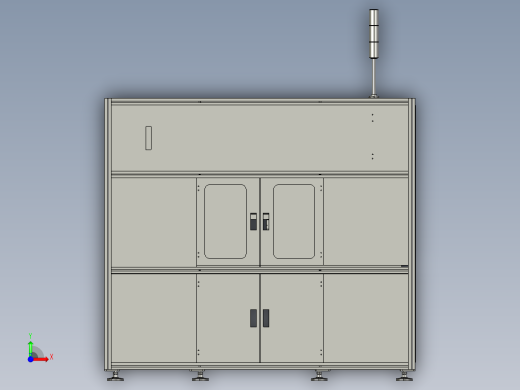 芯片封装双工位注压一体机step前视缩略图