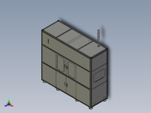 芯片封装双工位注压一体机step正等轴测缩略图