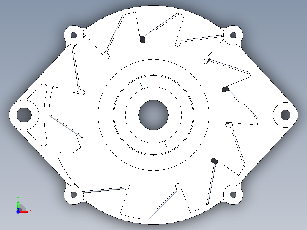 GM 交流发电机前视图