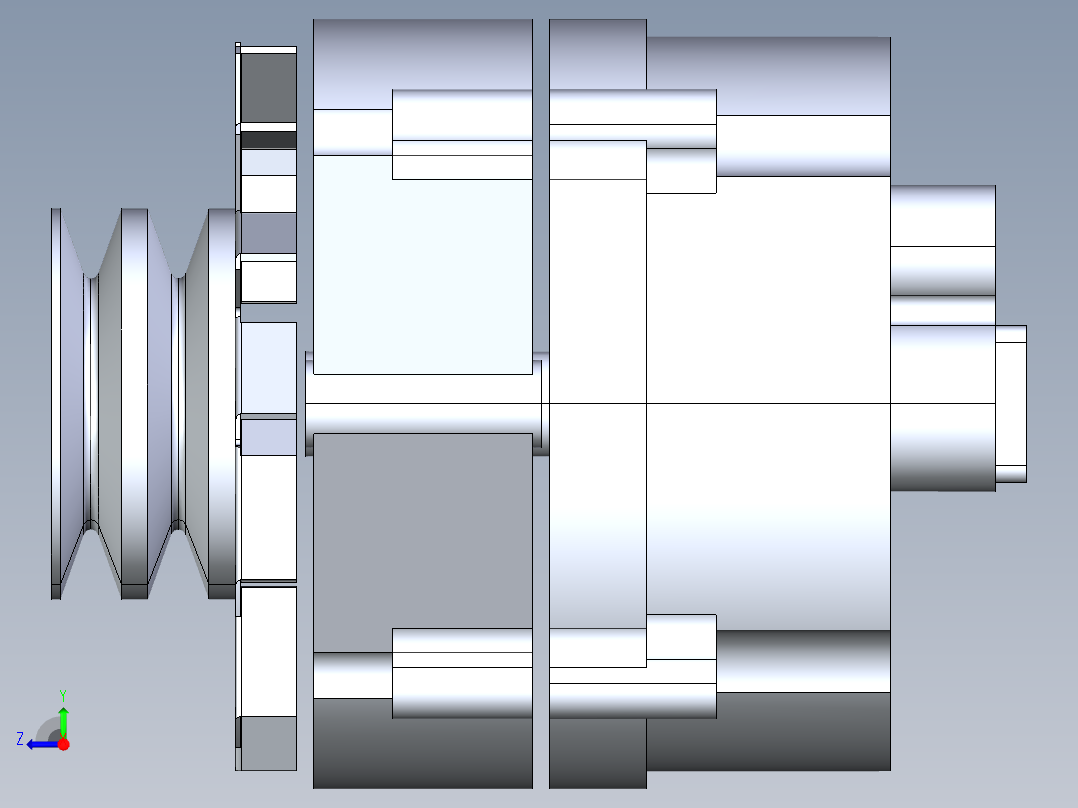 GM 交流发电机右视图