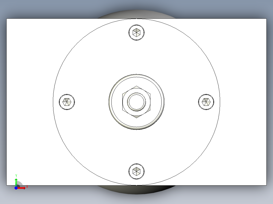 无凸缘圆筒形件首次拉深模前视图