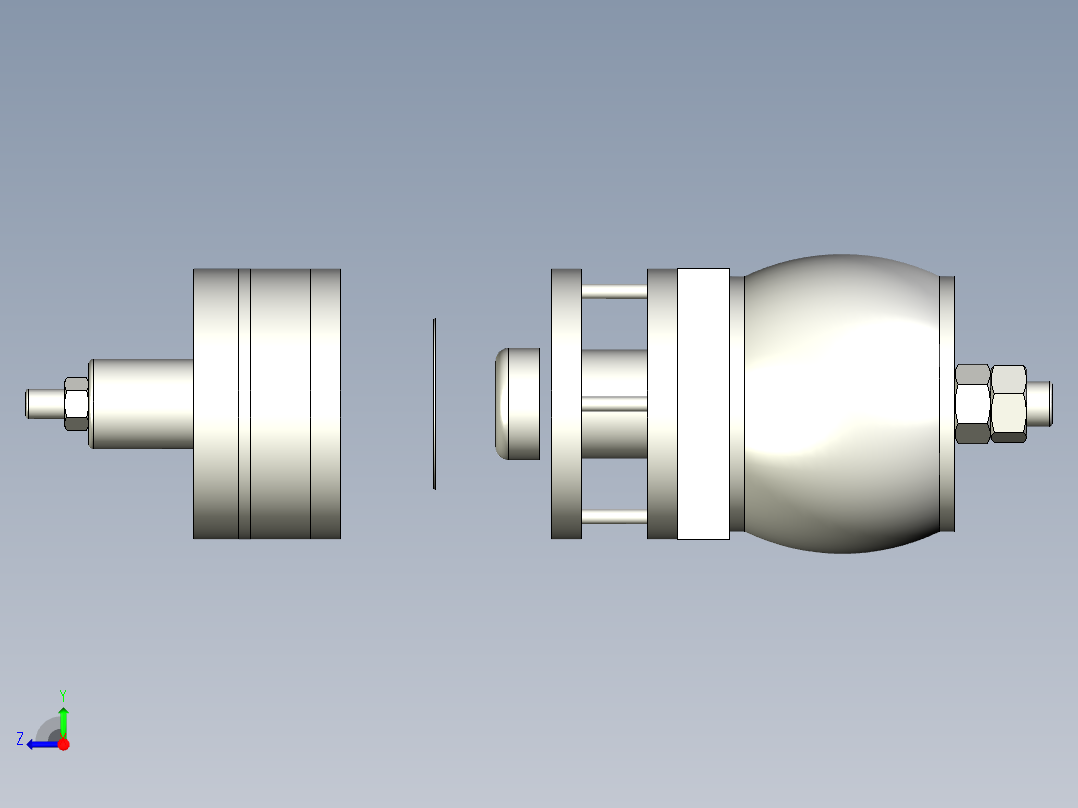 无凸缘圆筒形件首次拉深模右视图