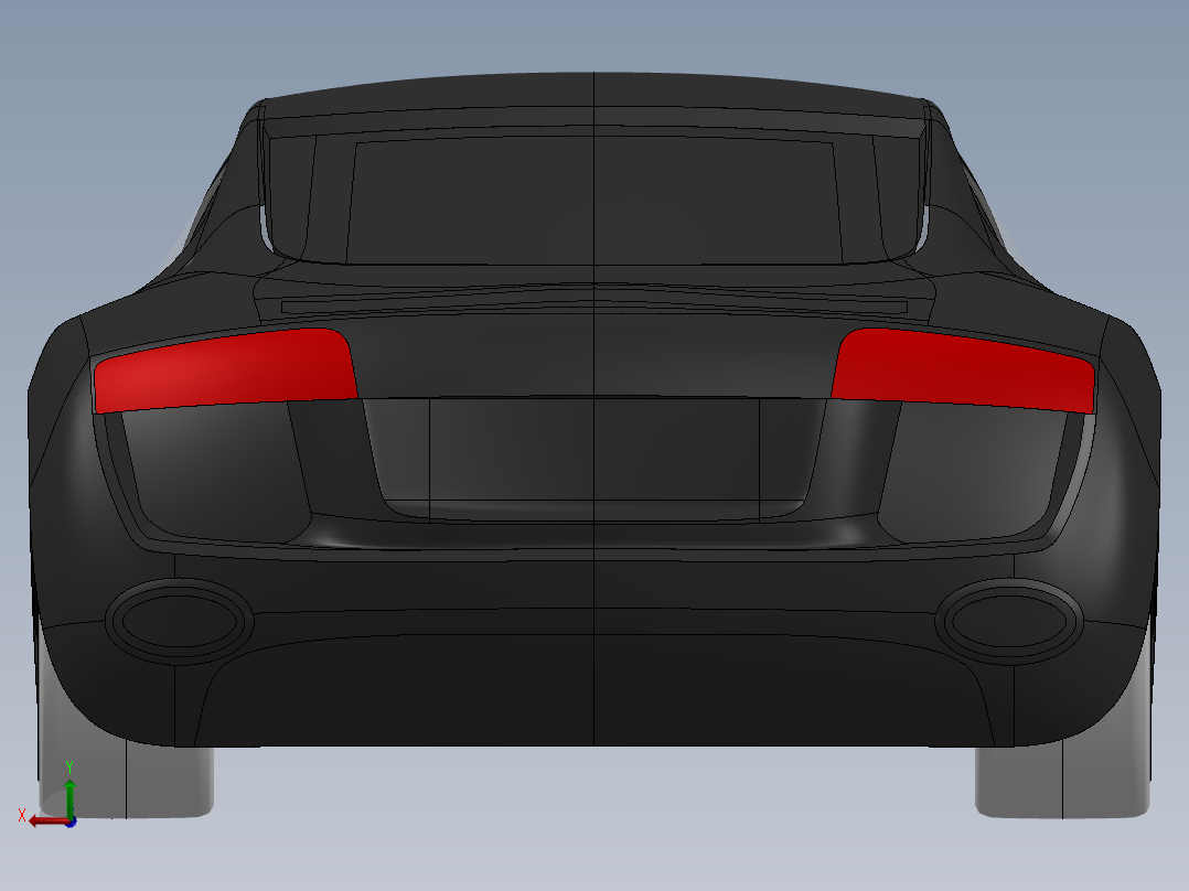 奥迪R8斯皮尔斯后视图