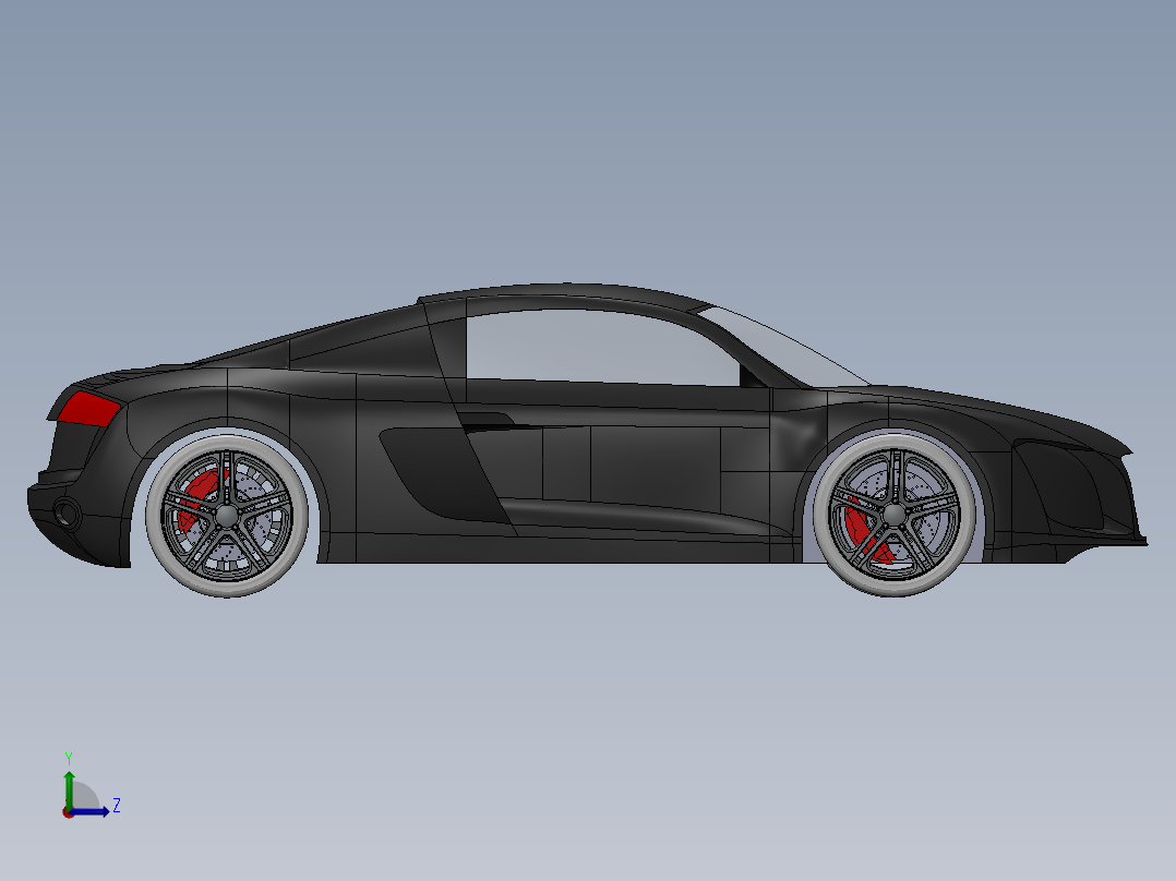 奥迪R8斯皮尔斯左视图