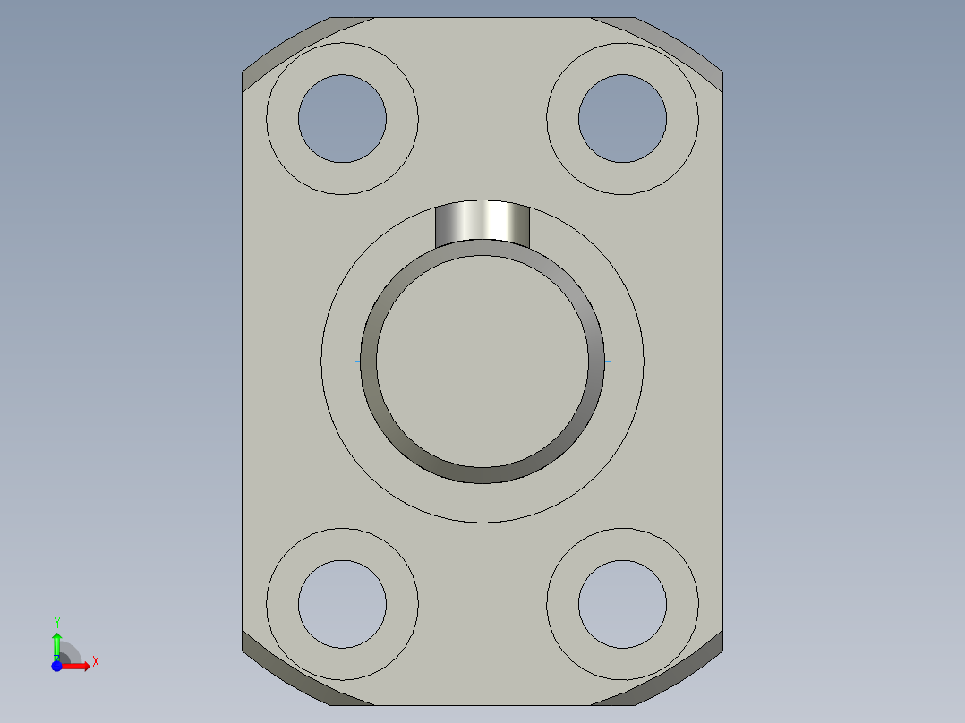JF1603-4滚珠丝杆3D模型前视图