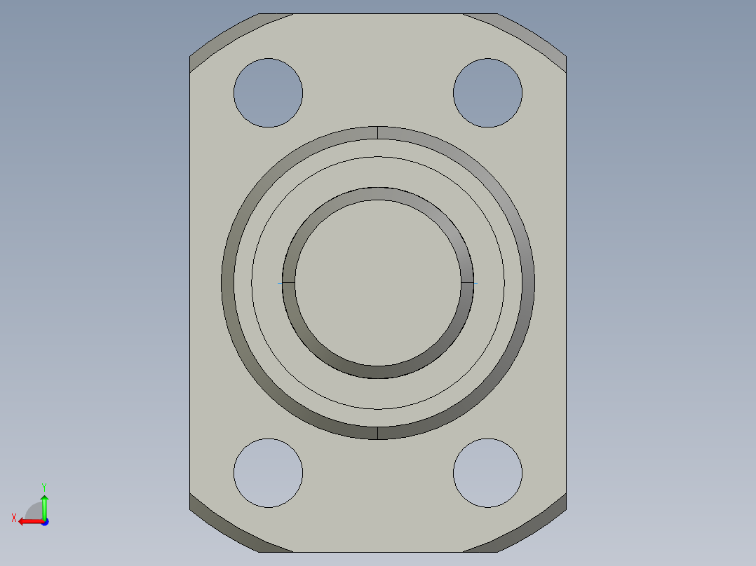 JF1603-4滚珠丝杆3D模型后视图