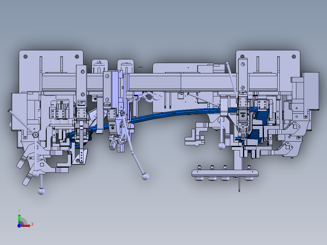 车门焊接夹具前视图