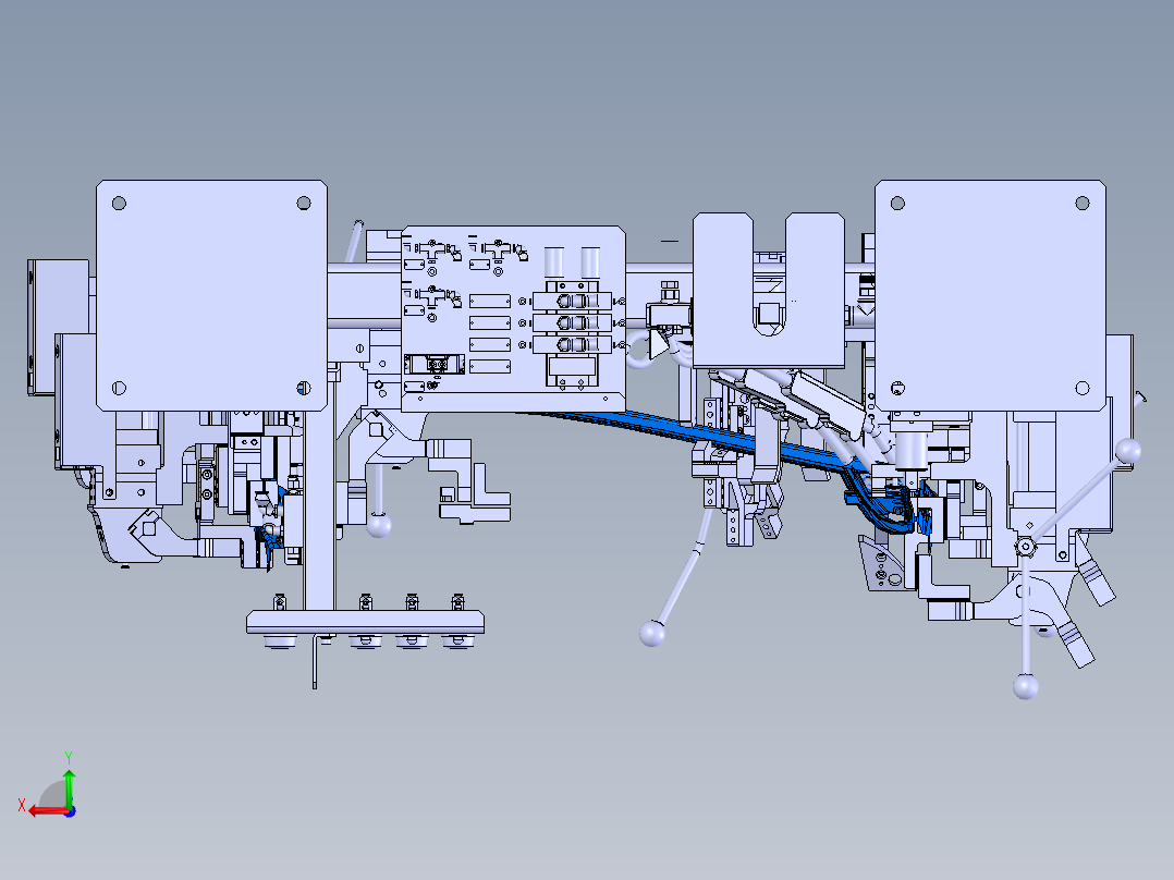 车门焊接夹具后视图