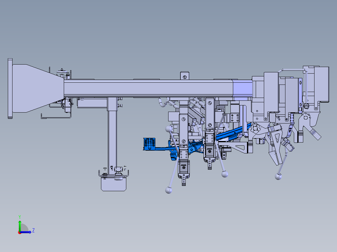 车门焊接夹具左视图