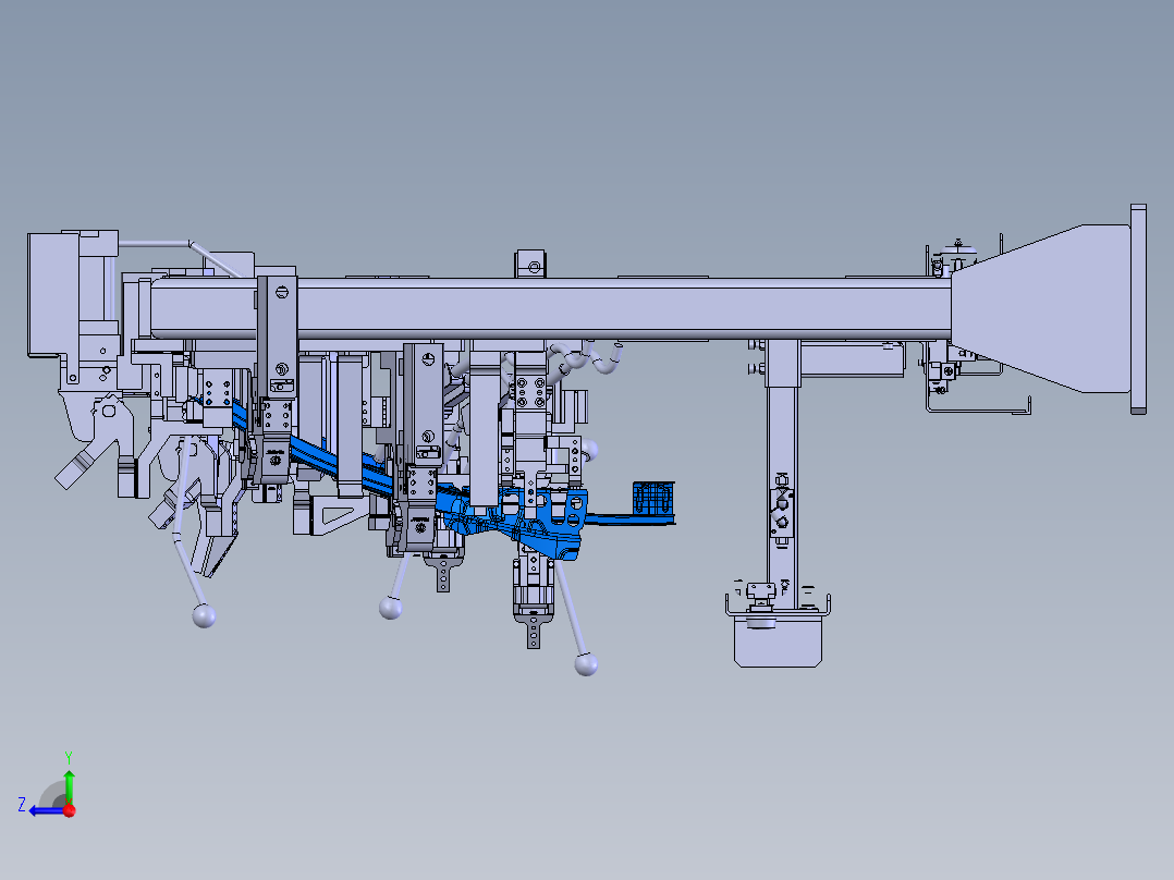 车门焊接夹具右视图