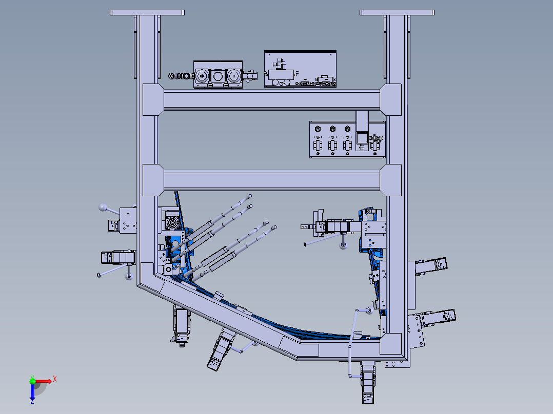 车门焊接夹具俯视图