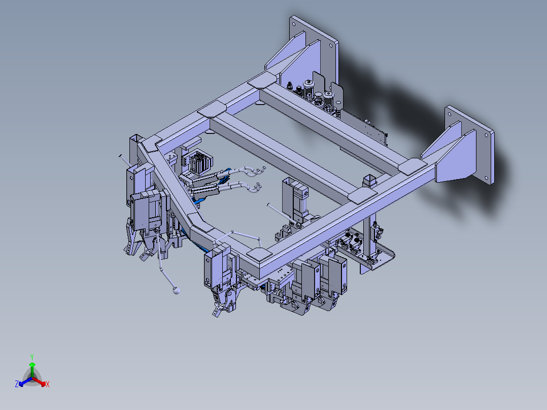 车门焊接夹具正等轴测图