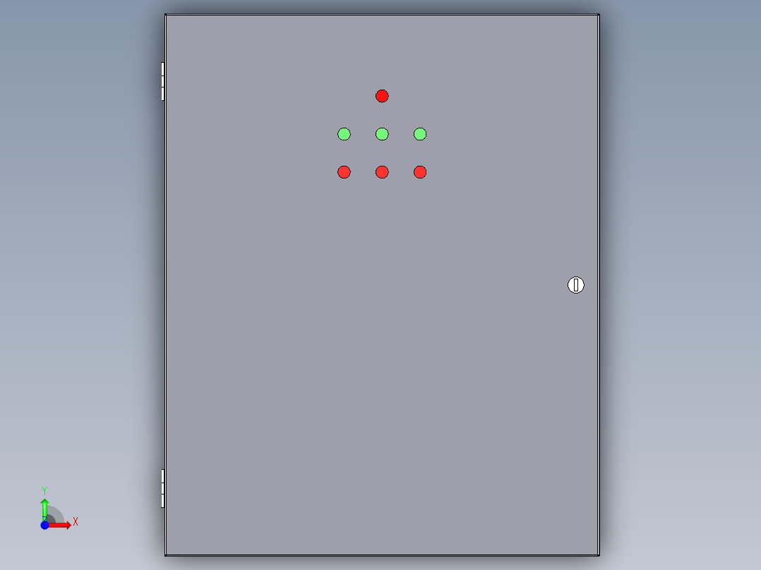 电机星三角启动柜前视图